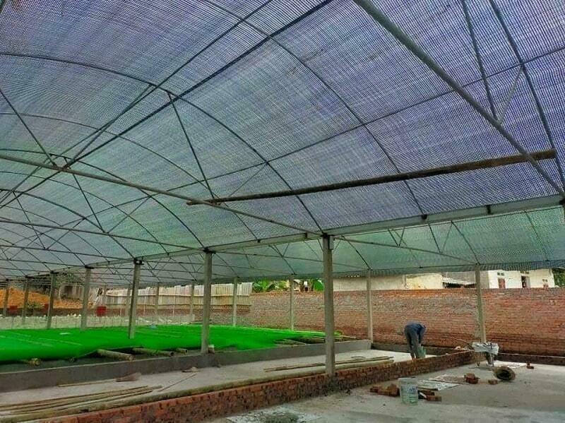 Lưới đen che nắng dệt kim che mát vườn 50%
