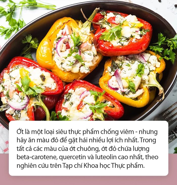 Công dụng của ớt chuông có lợi cho việc chống viêm