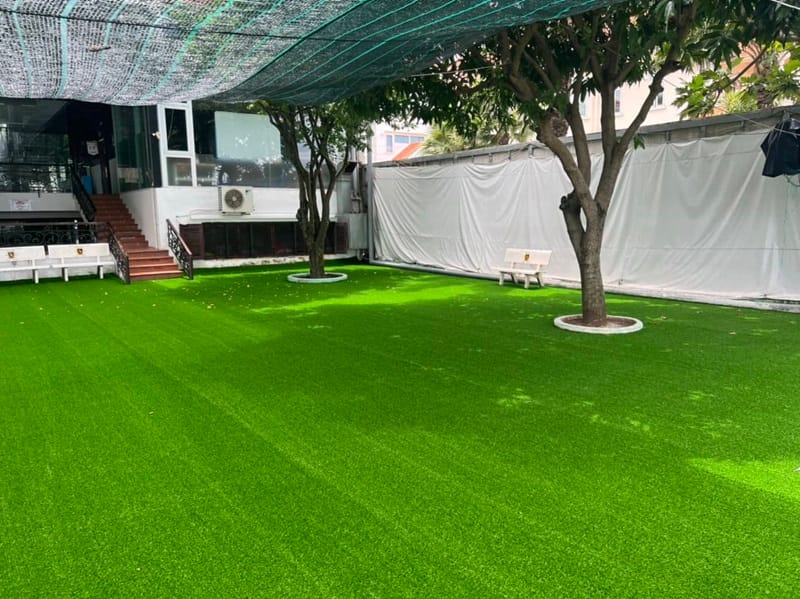 Thảm cỏ nhân tạo cho sân vườn giúp gia đình bạn có không gian tươi mát hơn