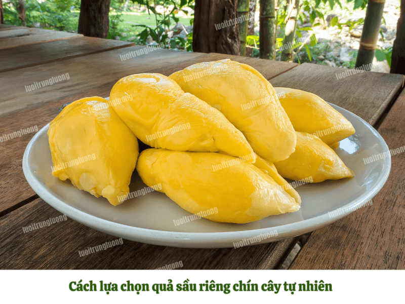 Cách lựa chọn quả sầu riêng chín cây tự nhiên